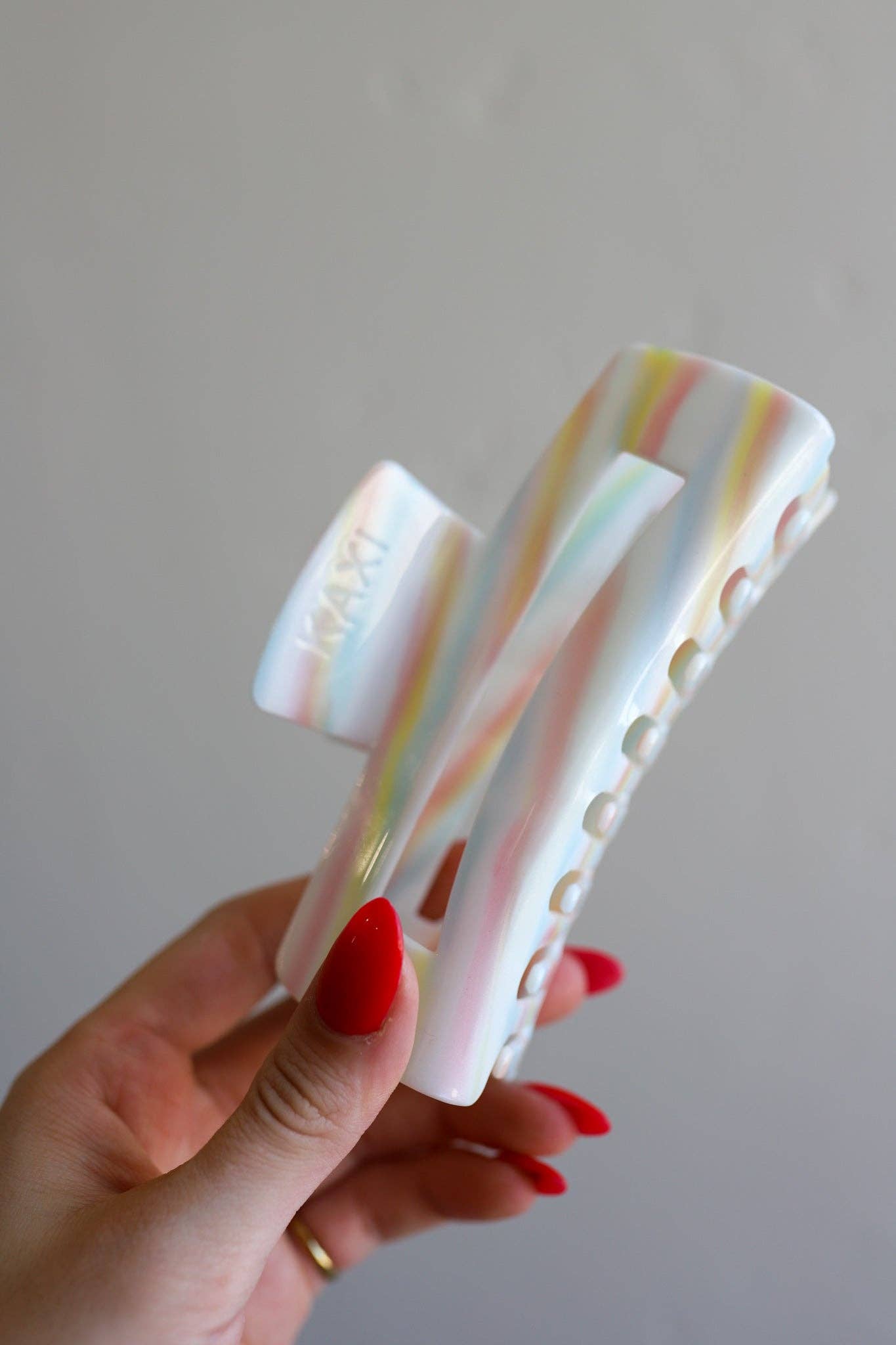 TAFFY ACRYLIC RECTANGLE CLAWS: COTTON CANDY