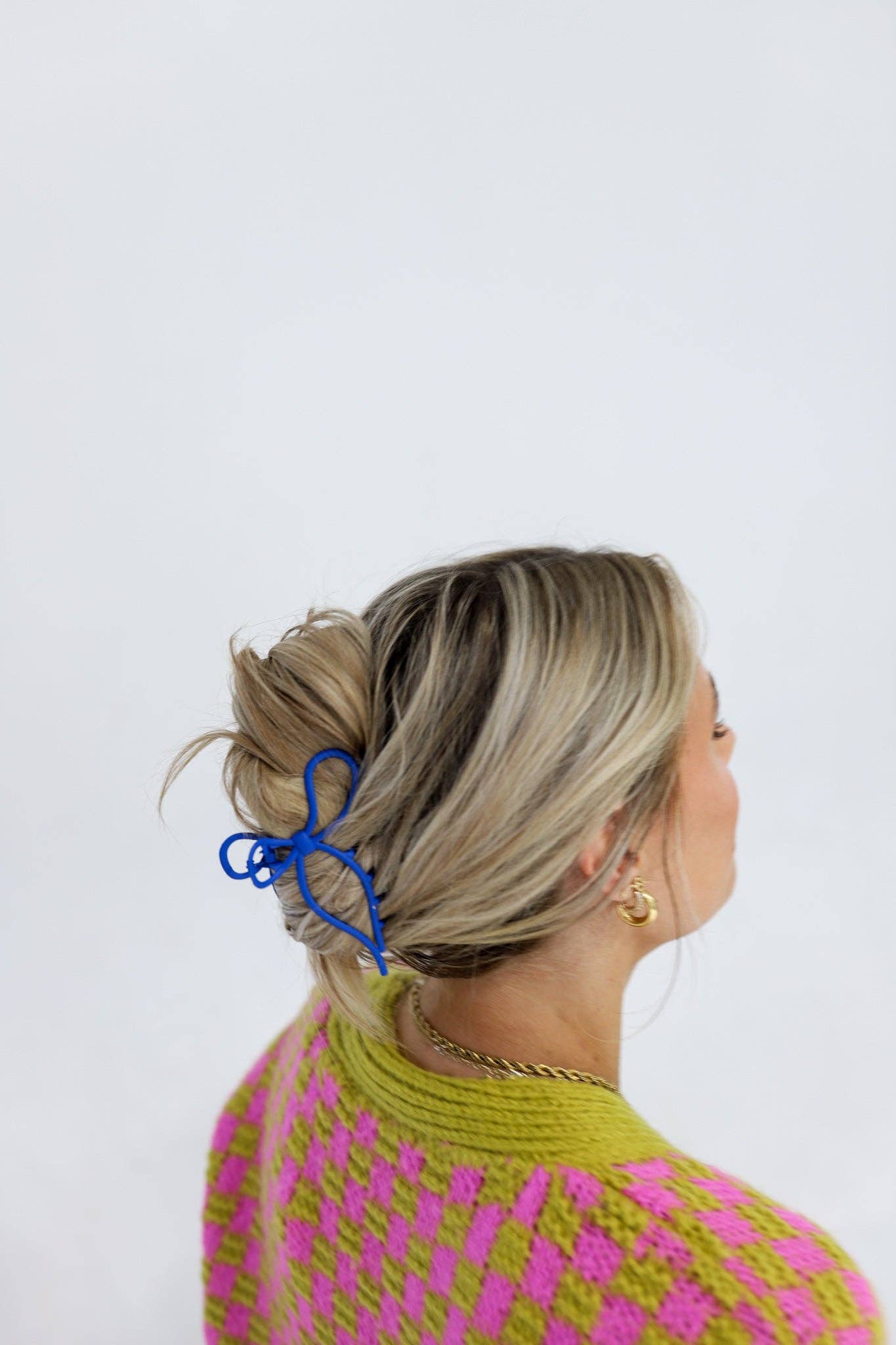 THE METAL BOW CLAW: BABY BLUE