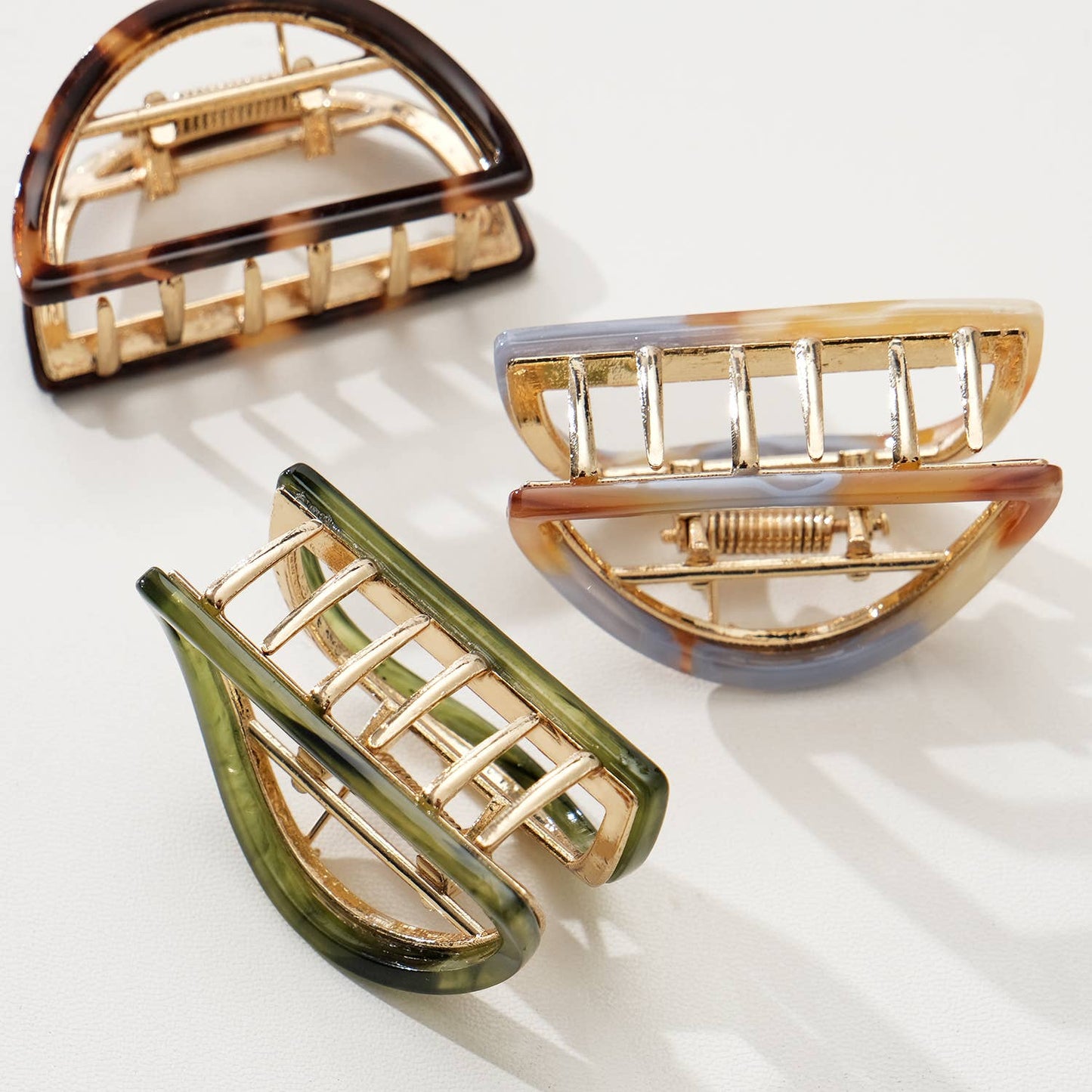 Rosalie Western | Classic Small Half Moon Metal Claw Clip : Assorted