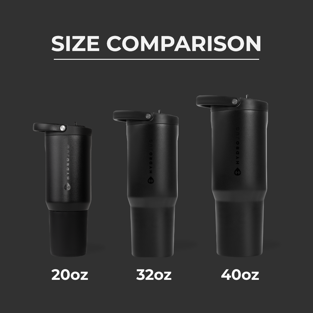 Black 40 oz Sport Water Bottle