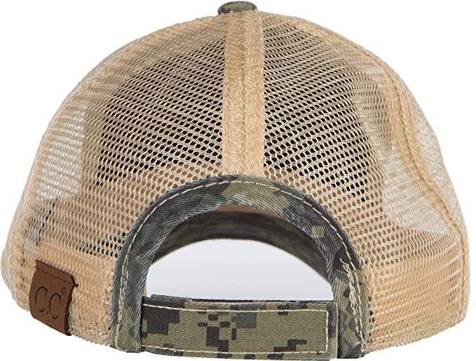 Distressed Trucker Hat - Digital Camo