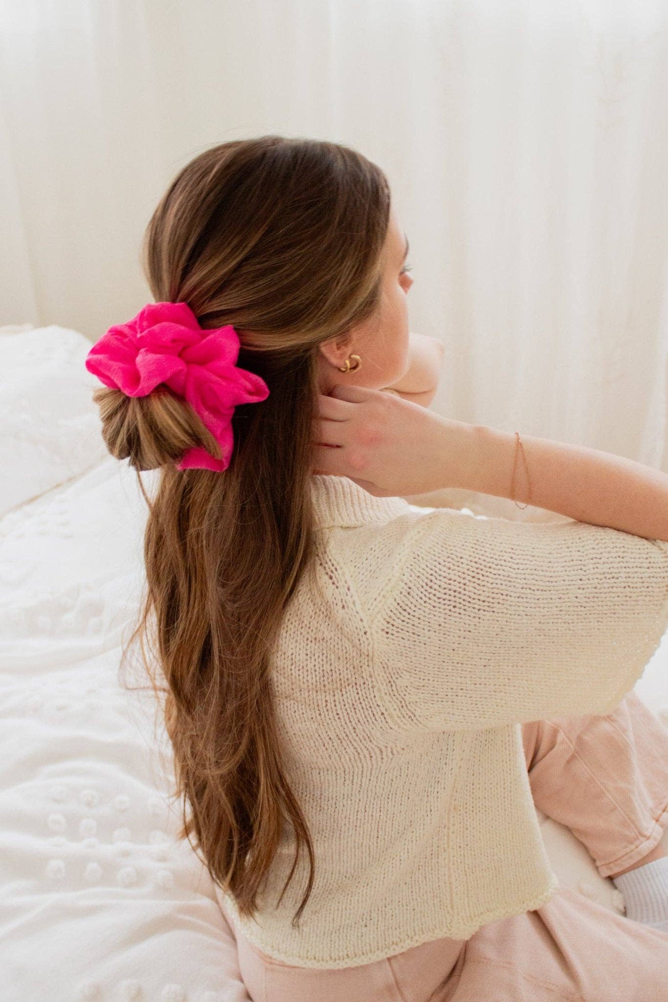 French Fuchsia Scrunchie