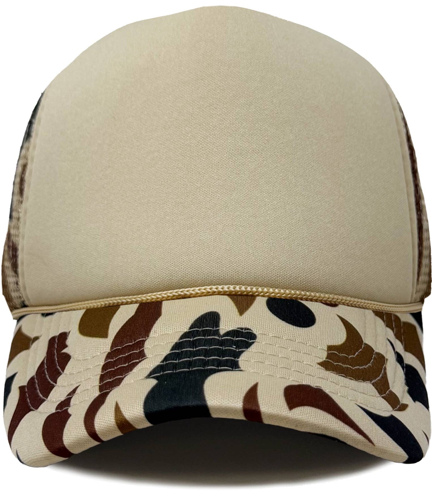 Snapback Trucker Hat - Khaki Camo