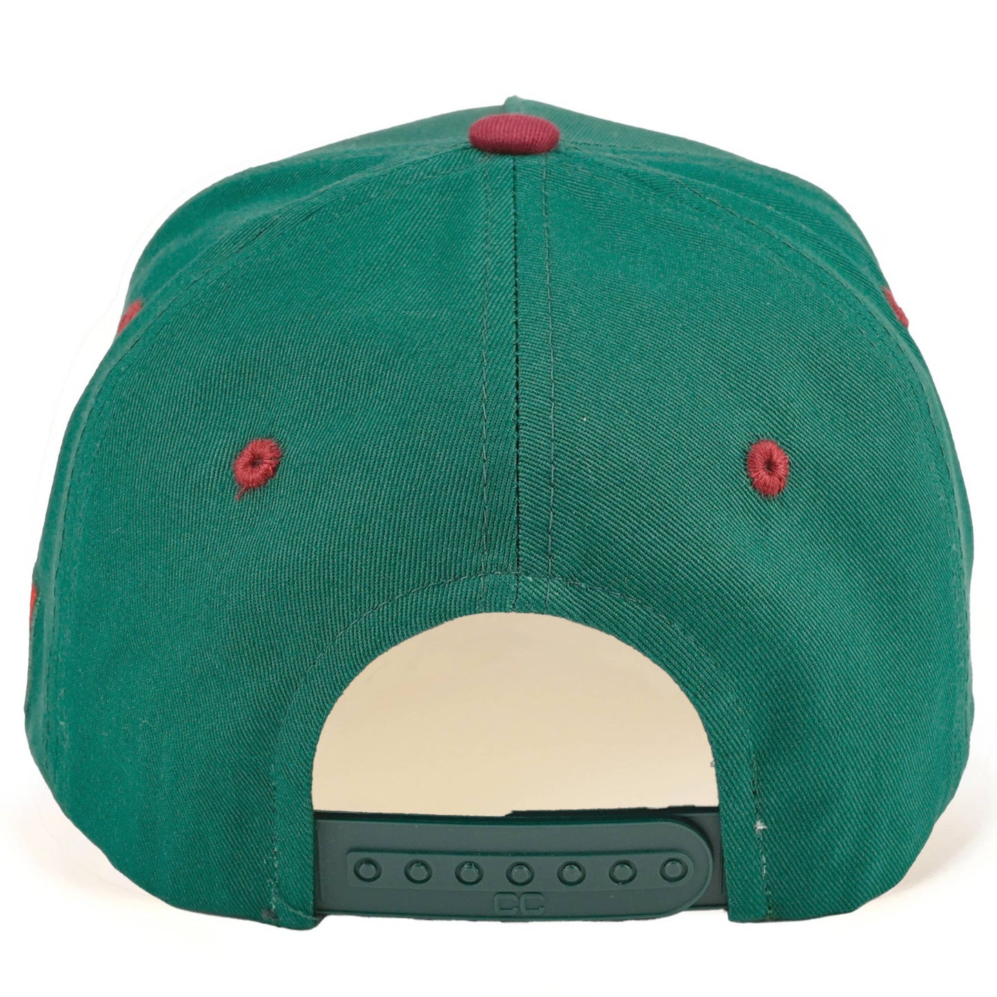 C.C Two-Tone Flag Letter on Two Tone Trucker Hat: Red/Navy
