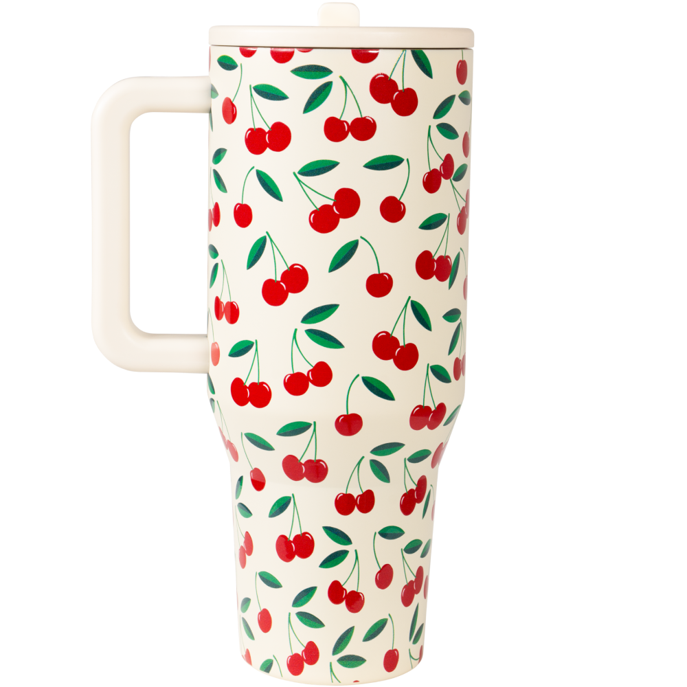 HydroJug Cherries 40 oz Traveler Tumbler