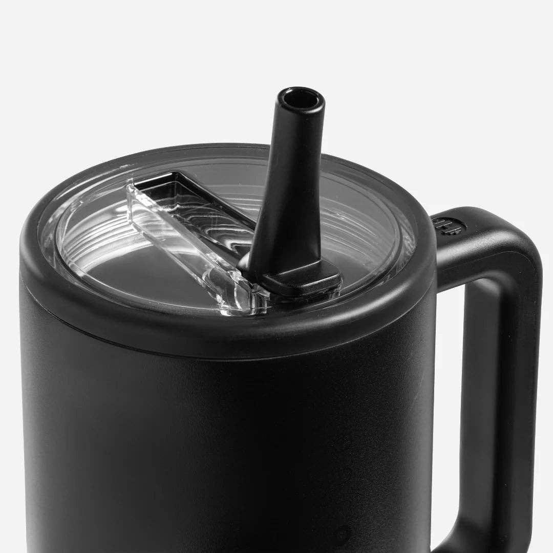 Black 40 oz Traveler Tumbler: Black