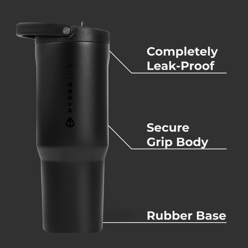 Black 40 oz Sport Water Bottle