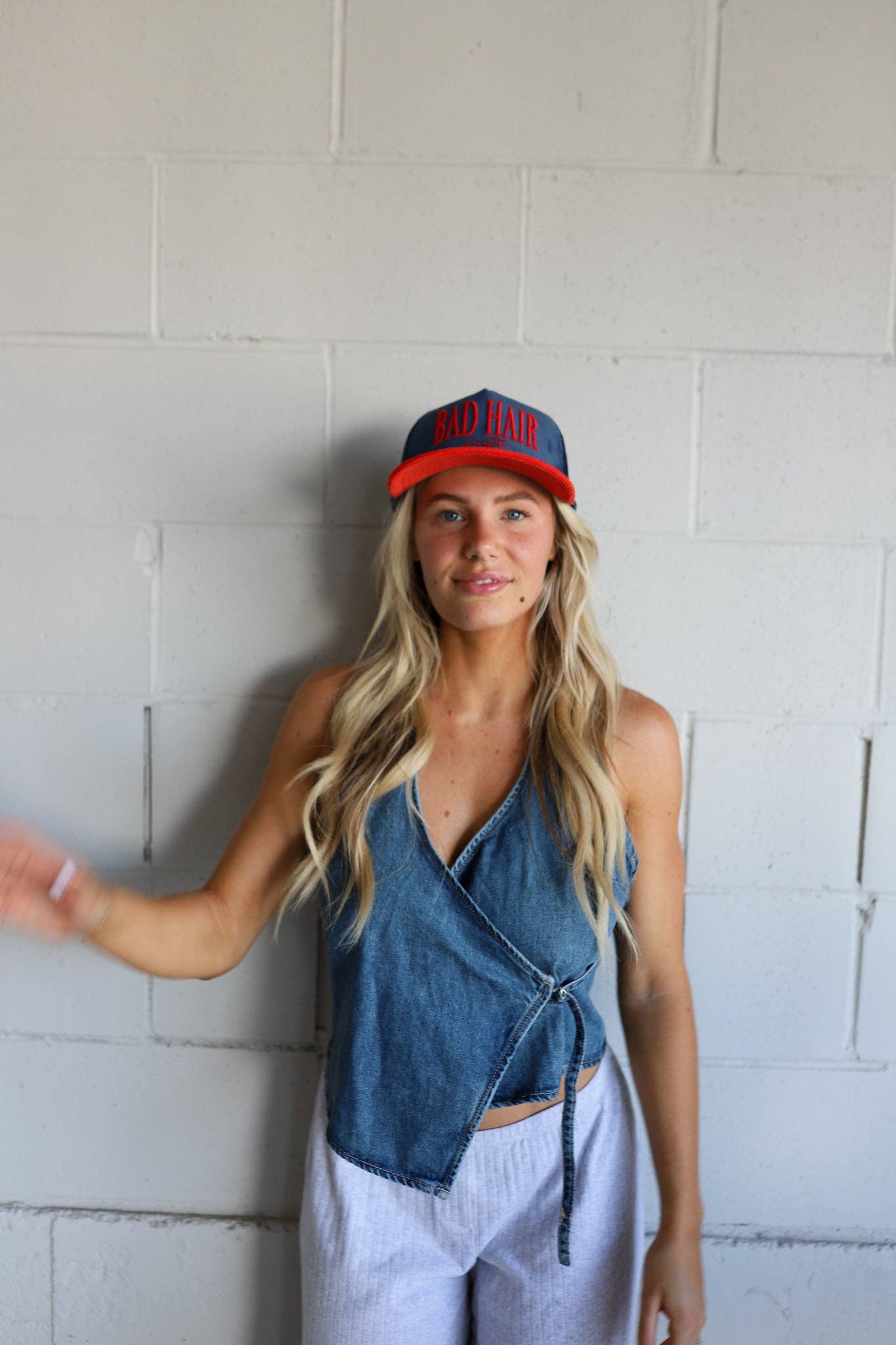 KAXI BAD HAIR DAY TRUCKER HAT: PINK