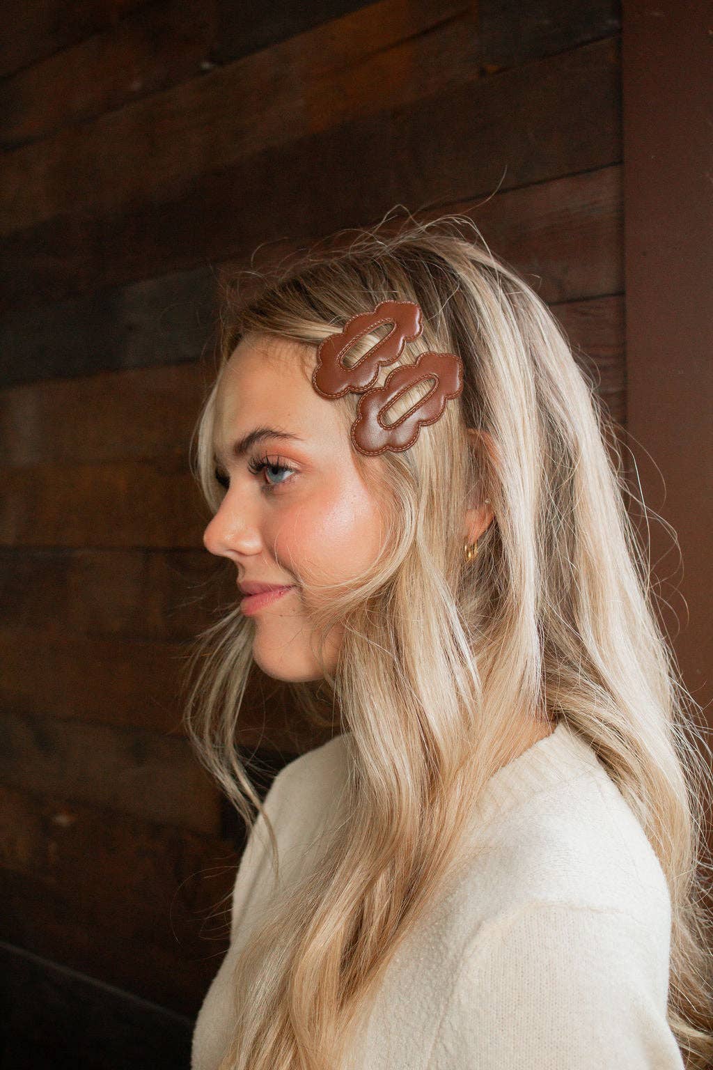 Leaf Snap Clips 2-Pack: Tan