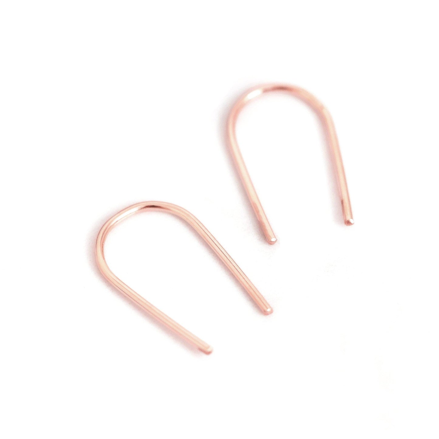 Open Arc Earrings - Hypoallergenic, Waterproof, Minimalist: Silver