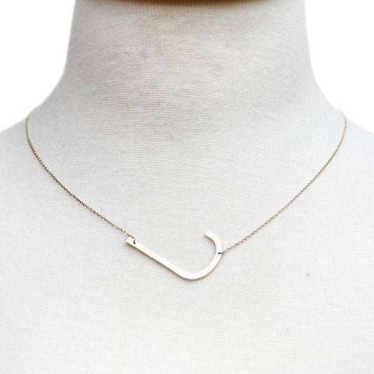 Monogram Collection Initial Necklace: J