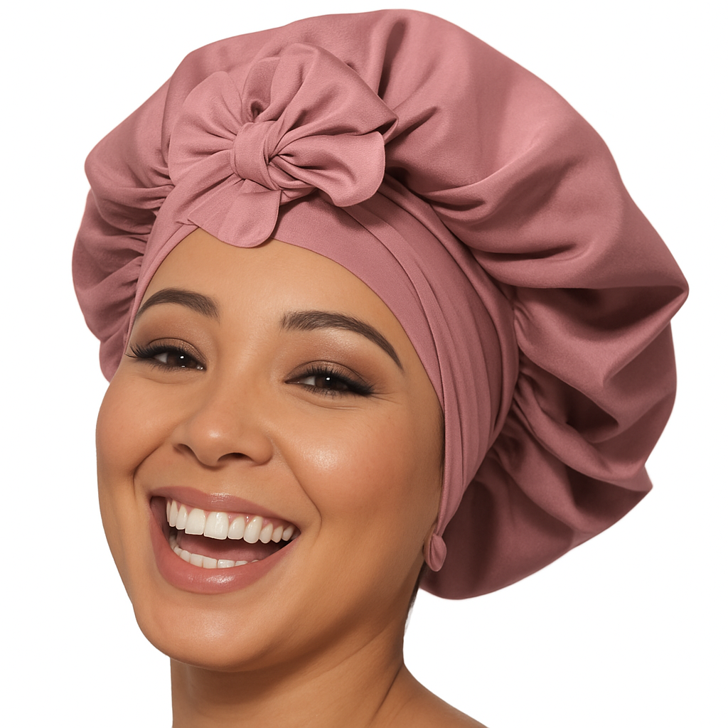 Satin Luxe Double-Lined Hair Bonnet: Blush
