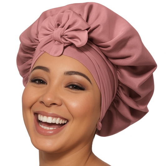 Satin Luxe Double-Lined Hair Bonnet: Blush