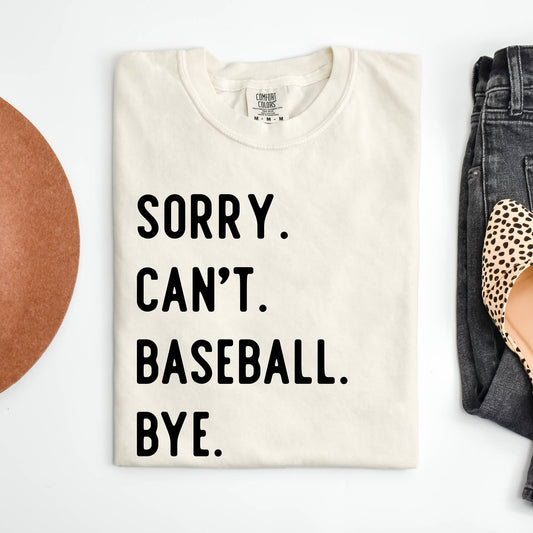 BRUINS Sorry Can't Baseball Bye, Baseball Tee, Baseball Season: Medium