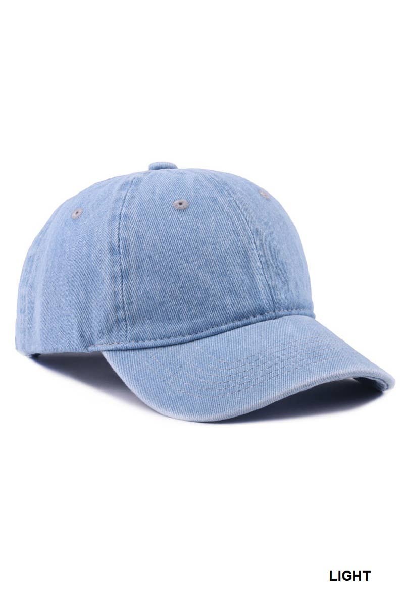 Denim Washed Cap: LIGHT