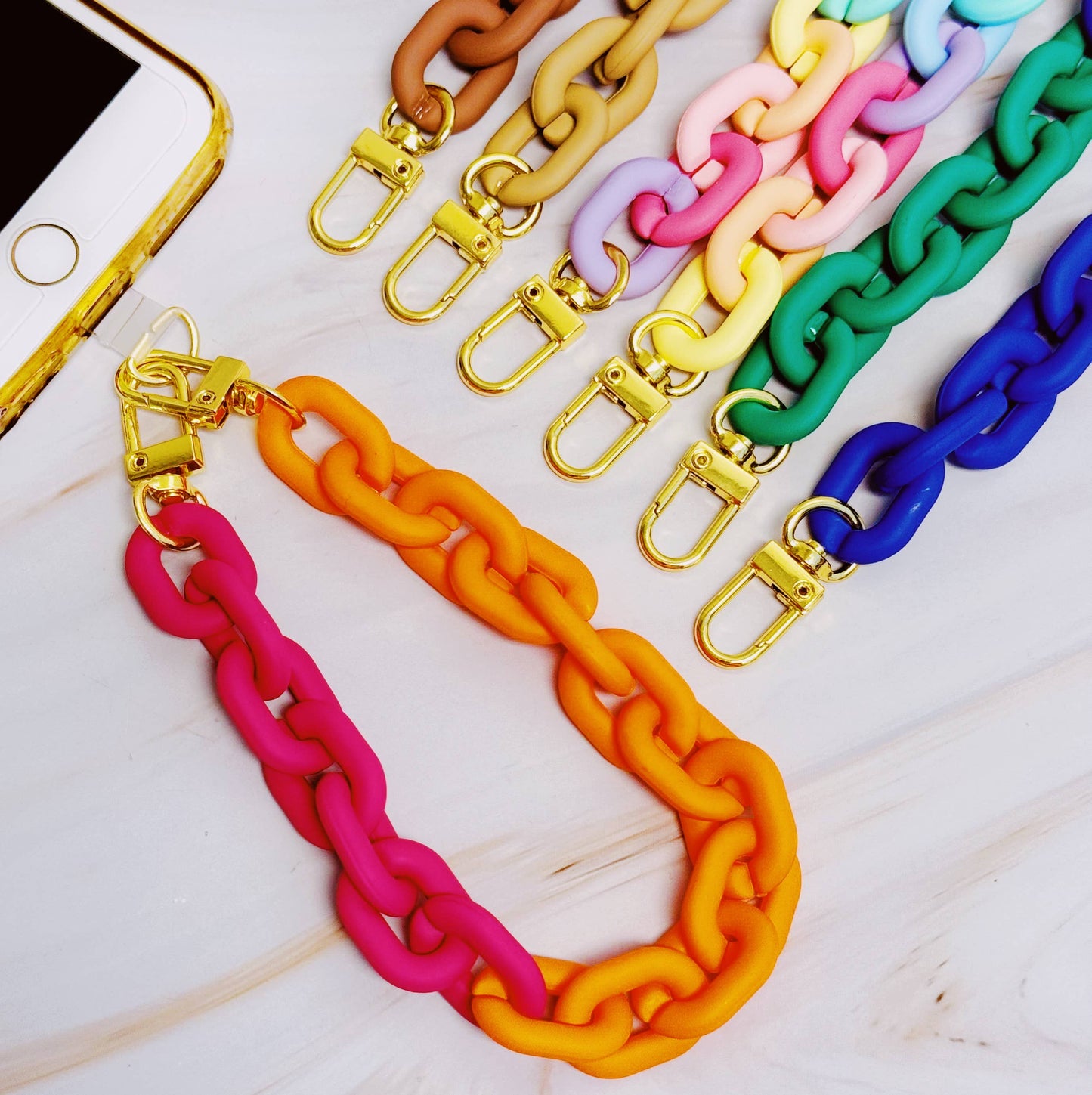 Color Heaven Phone Wrist Lanyard: Pink
