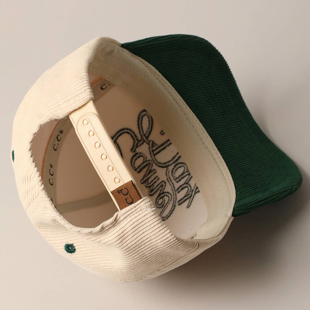 Game Day Corduroy Trucker Baseball Cap: Red