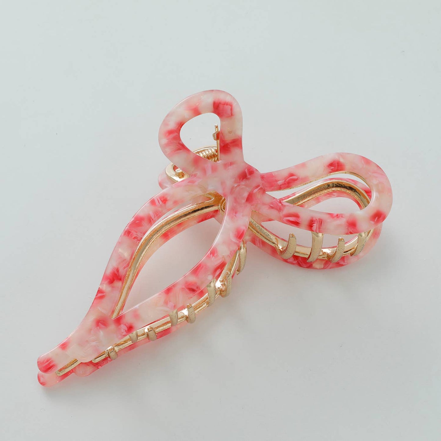 Sabrina Rosé | Large Ribbon Metal Bow Claw Clip: Assorted