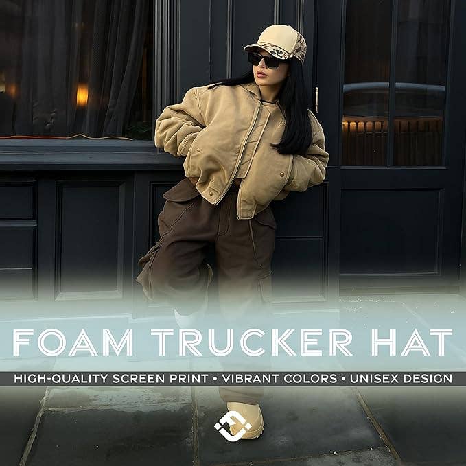 Snapback Trucker Hat - Khaki Camo