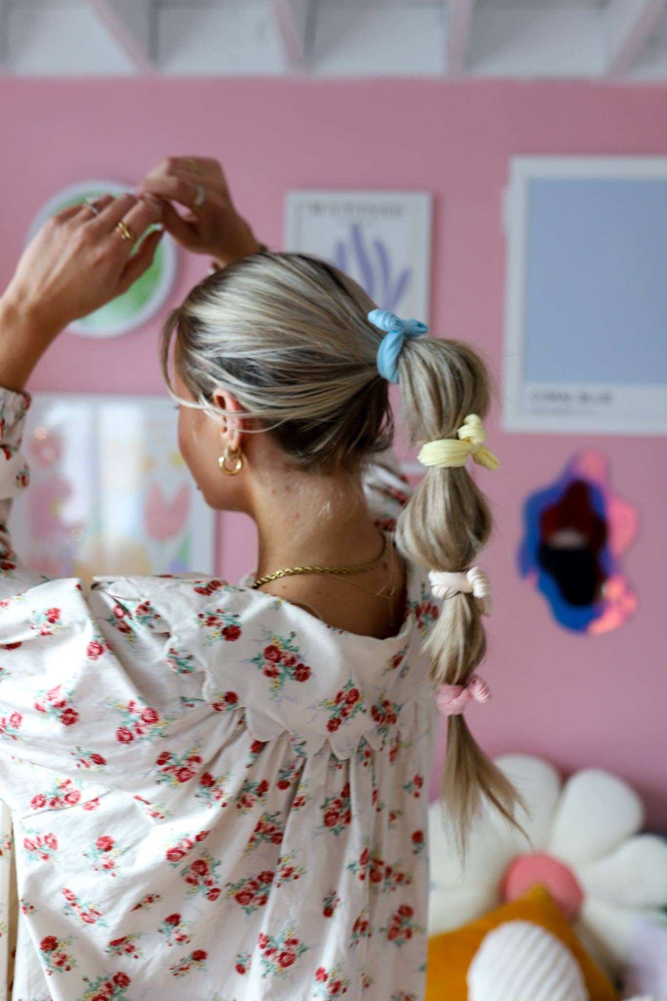 BOW SLICK BACK PONYTAILS (PACK OF 3) *RESTOCKED: LIGHT PINK