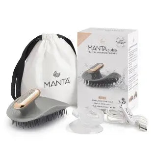 MANTA Pulse - The Scalp-Massaging Hairbrush: Grey