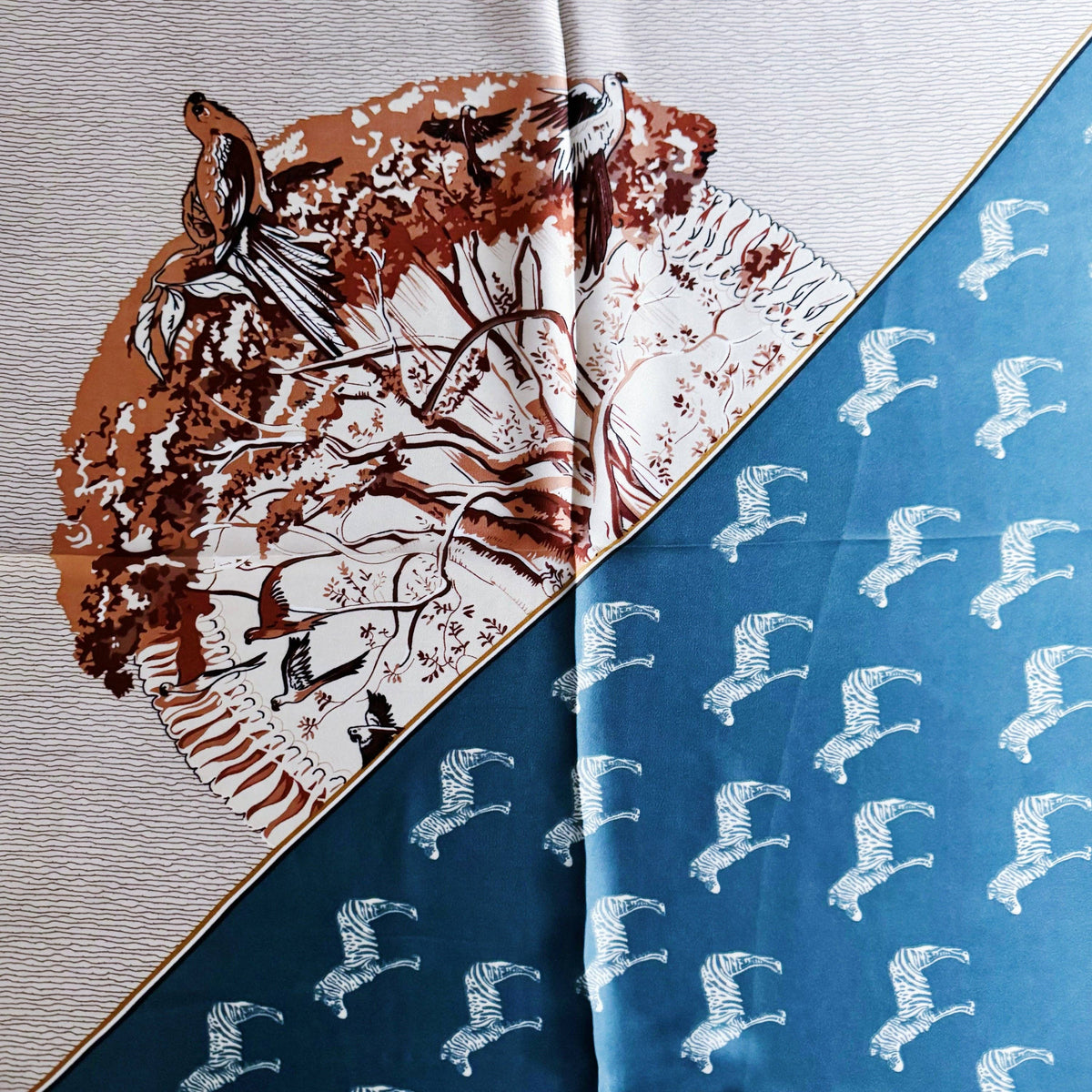 Silky Muse Satin Square Scarf - Paris Atelier