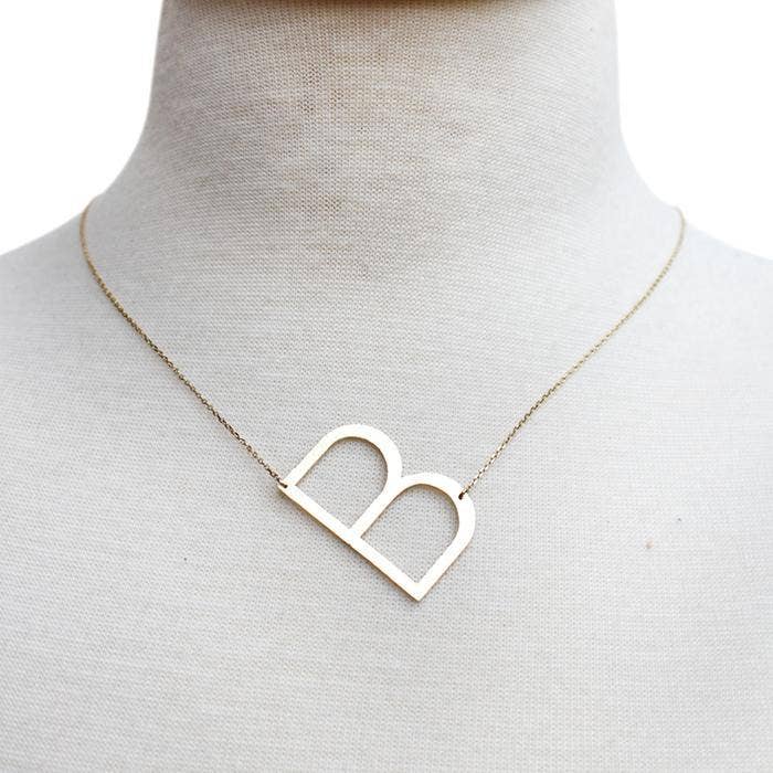 Monogram Collection Initial Necklace: A