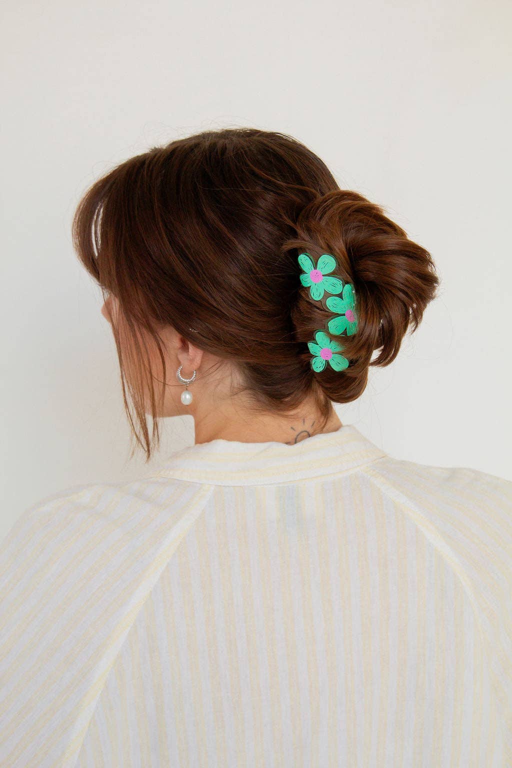Full Bloom Claw Clip: Green