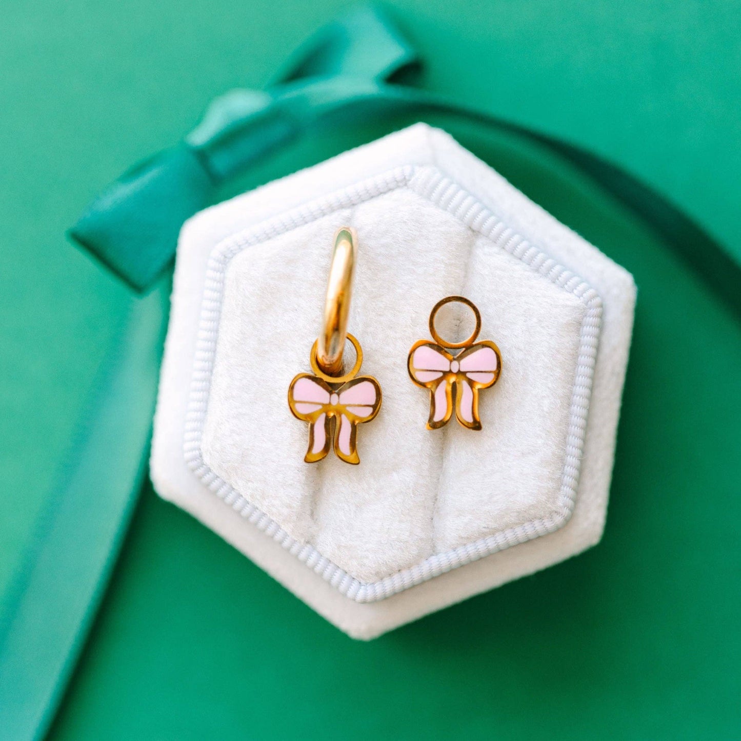 Pink Bow Charms