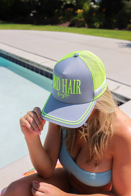 BAD HAIR DAY NEON MESH TRUCKER HAT