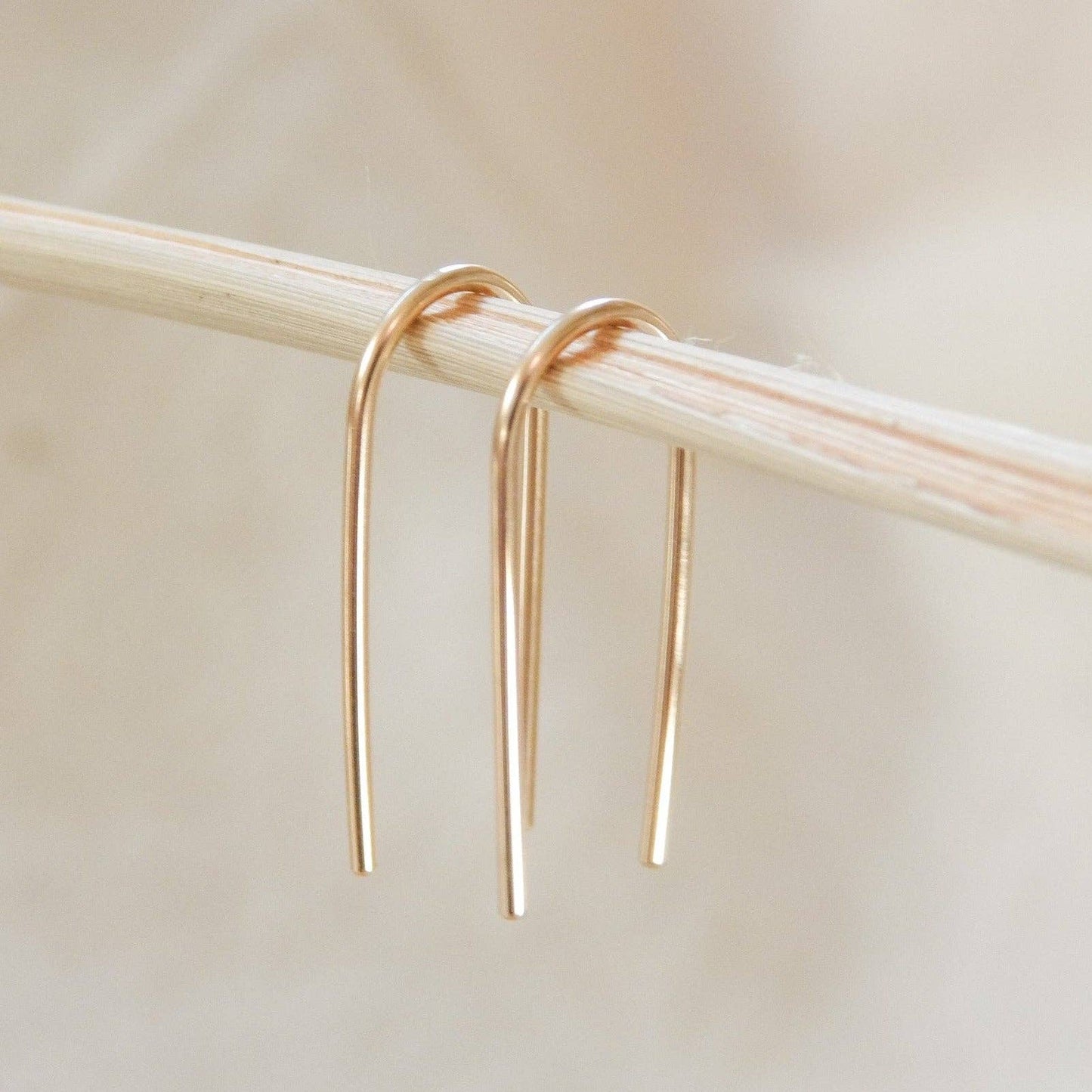 Open Arc Earrings - Hypoallergenic, Waterproof, Minimalist: Silver