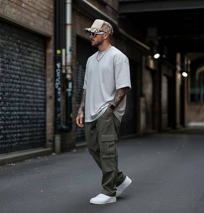 Snapback Trucker Hat - Khaki Camo