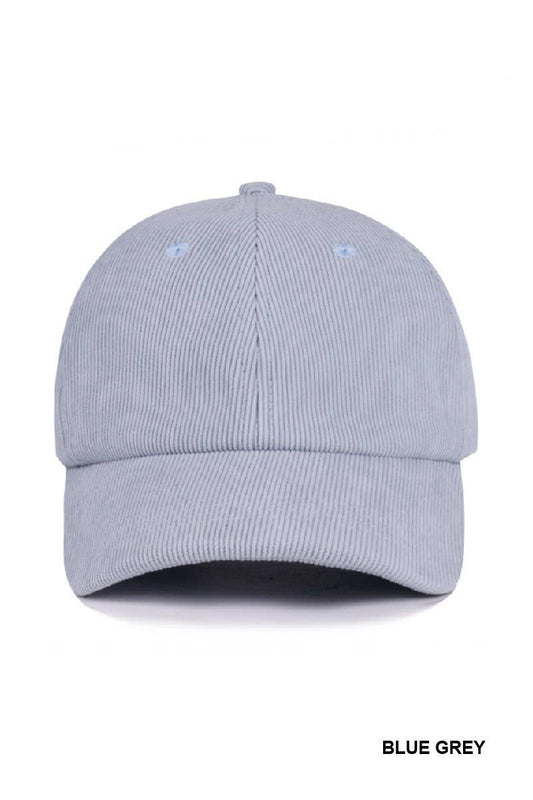 Classic Corduroy Baseball Cap: BLUE GREY