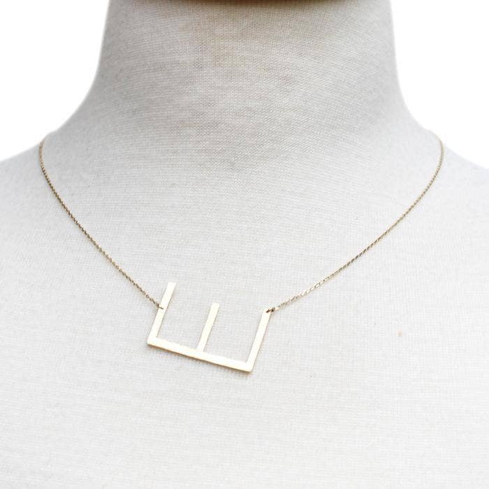 Monogram Collection Initial Necklace: A