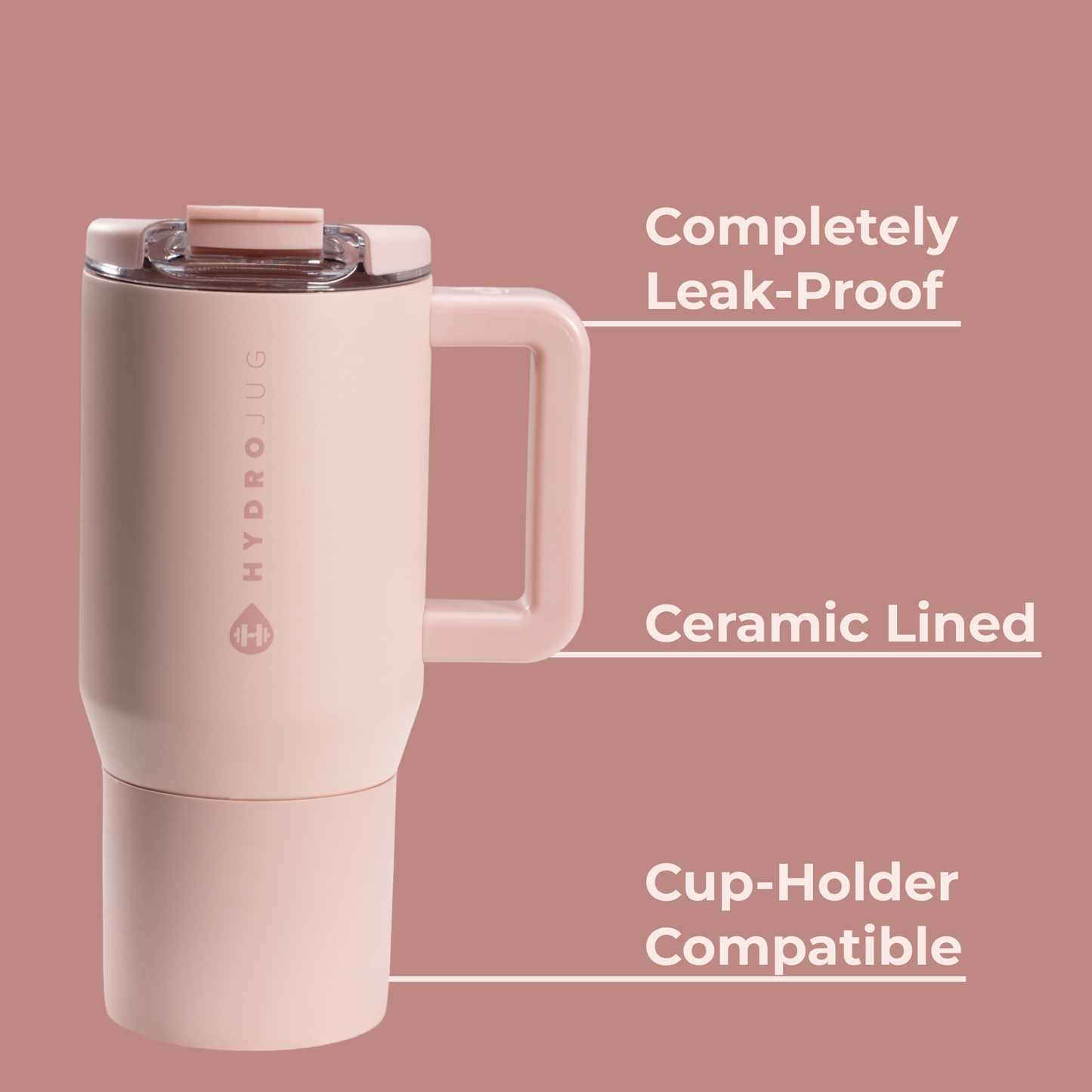 Dusty Rose HydroJug 20 oz Traveler Coffee Mug