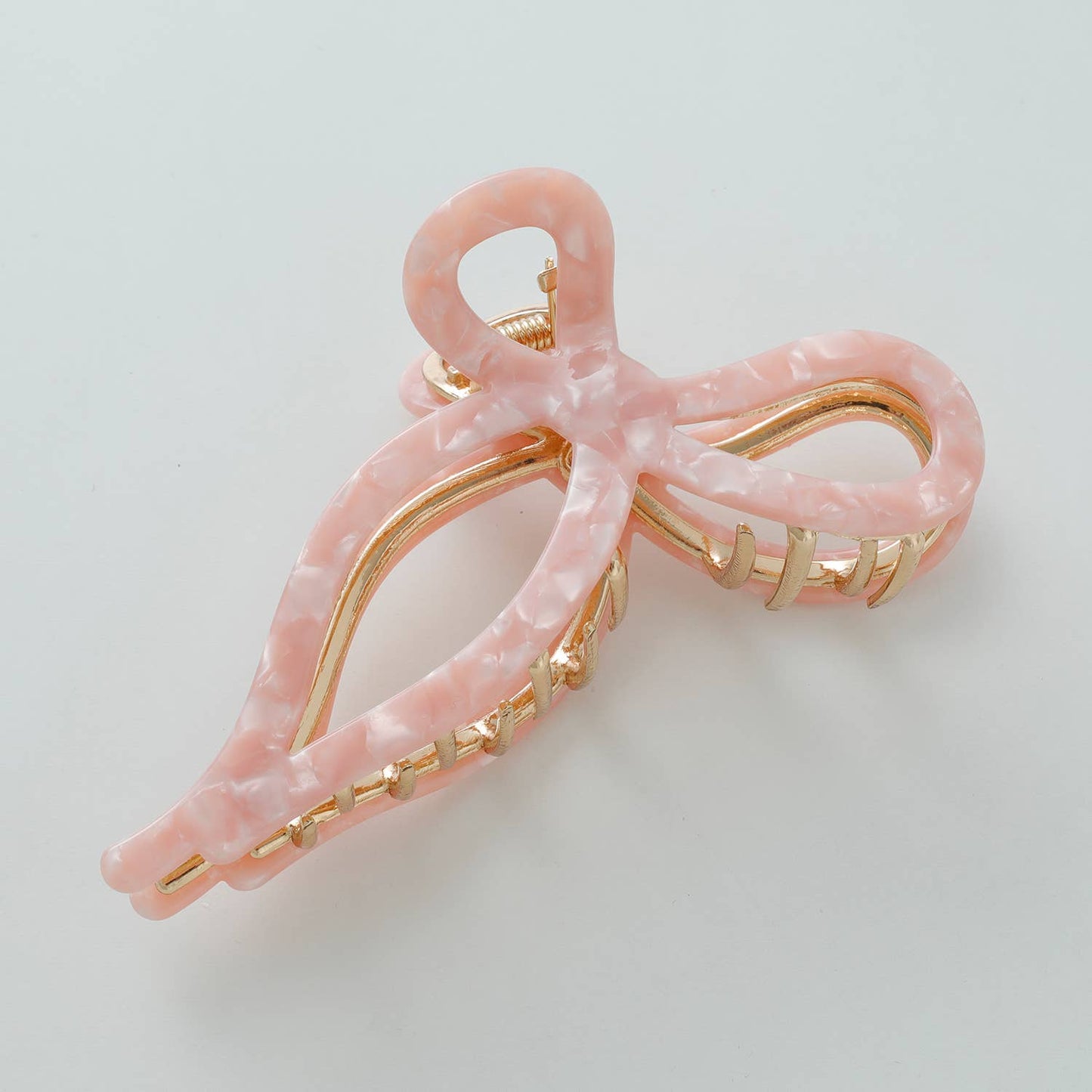 Sabrina Rosé | Large Ribbon Metal Bow Claw Clip: Assorted