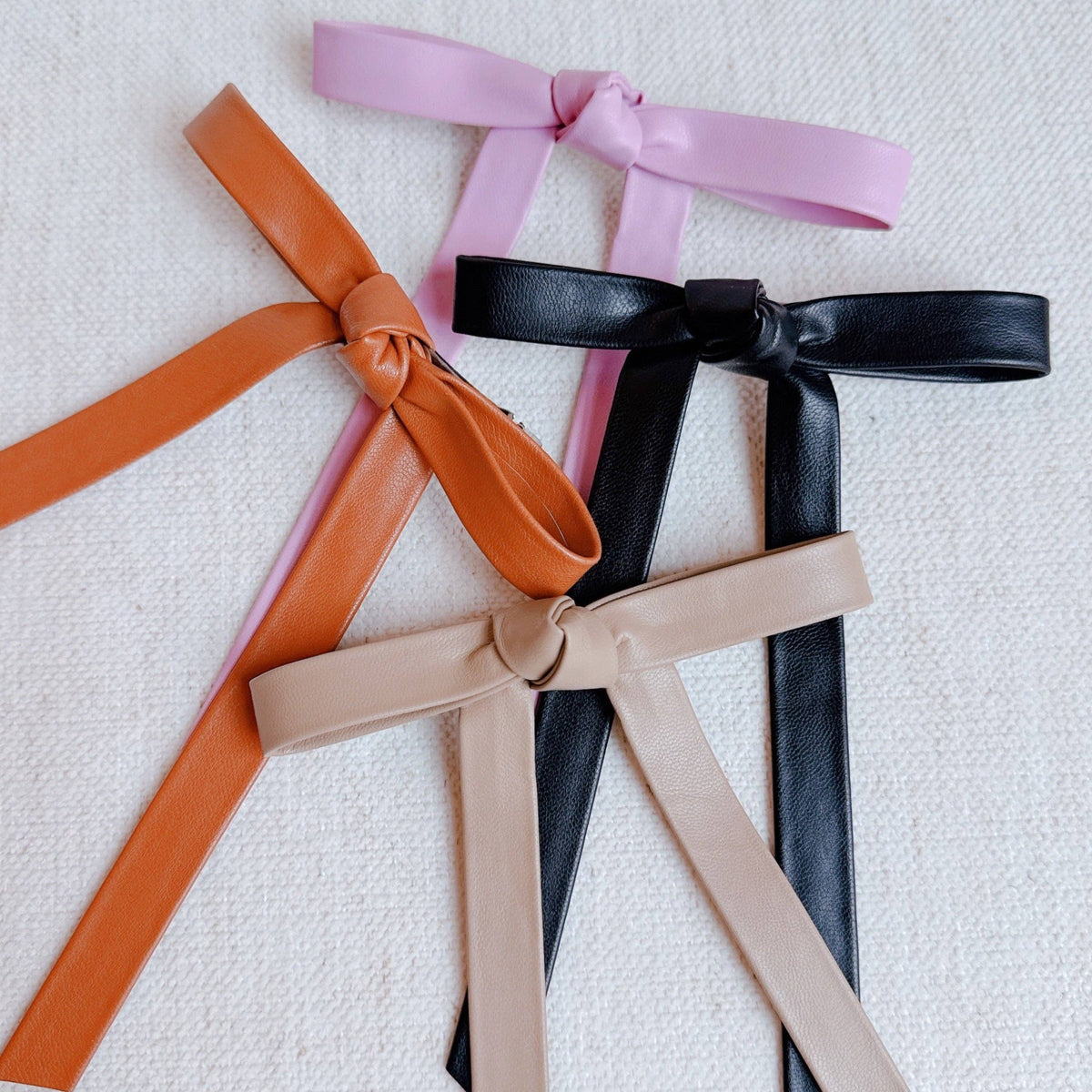 Preppy Bow Hair Clips: Black/Taupe