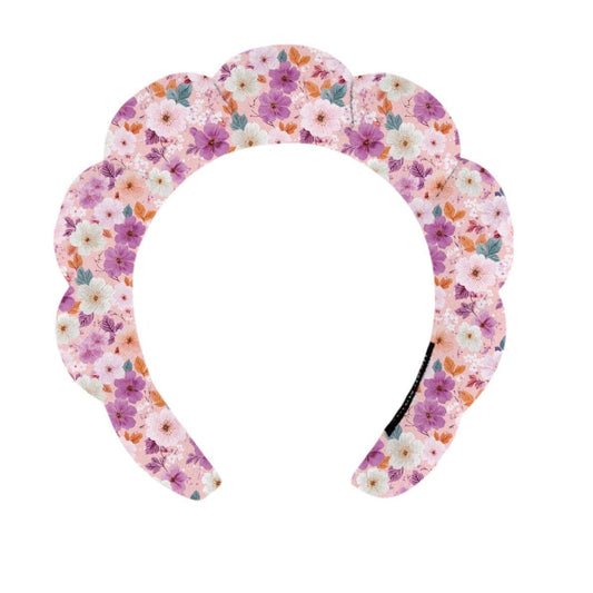 Scarlett Lavender Floral Headband “Get Ready With Me” Skincare Headband