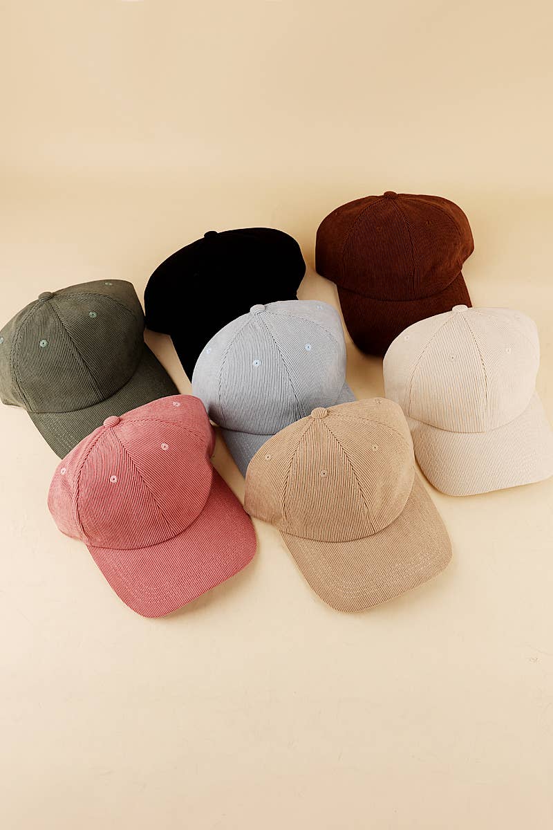 Classic Corduroy Baseball Cap: BEIGE