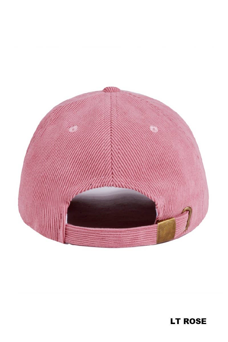 Classic Corduroy Baseball Cap: BLUE GREY