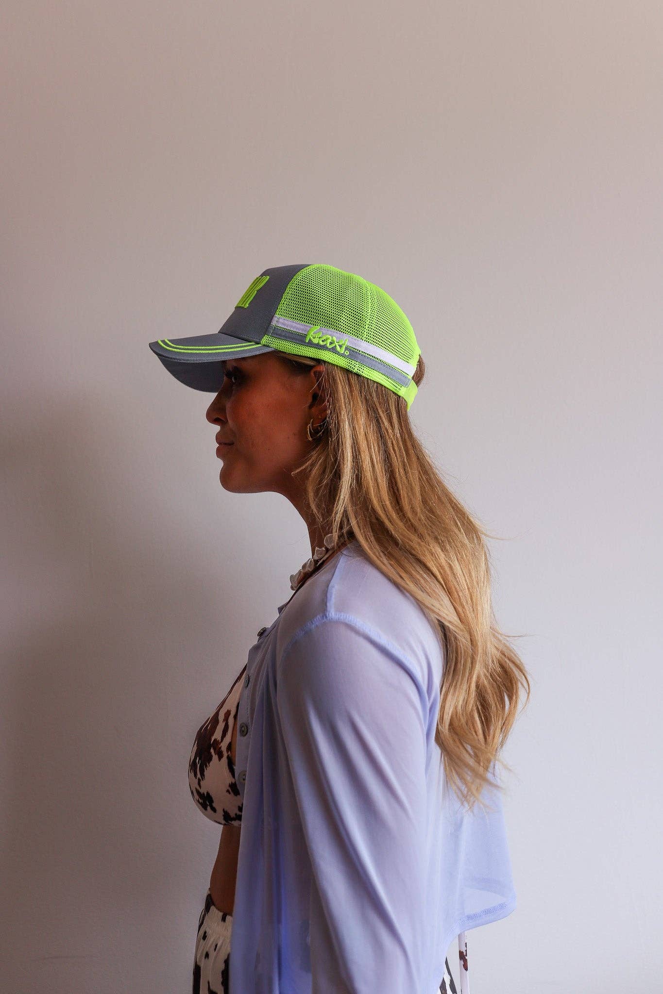 BAD HAIR DAY NEON MESH TRUCKER HAT