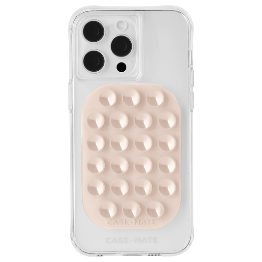 Stick It! Adhesive Suction Phone Mount: Beige