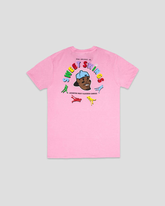 BRUINS Griffey Jr. Sweet Swings Gummy Candy Youth T-Shirt - Pink: Youth Medium