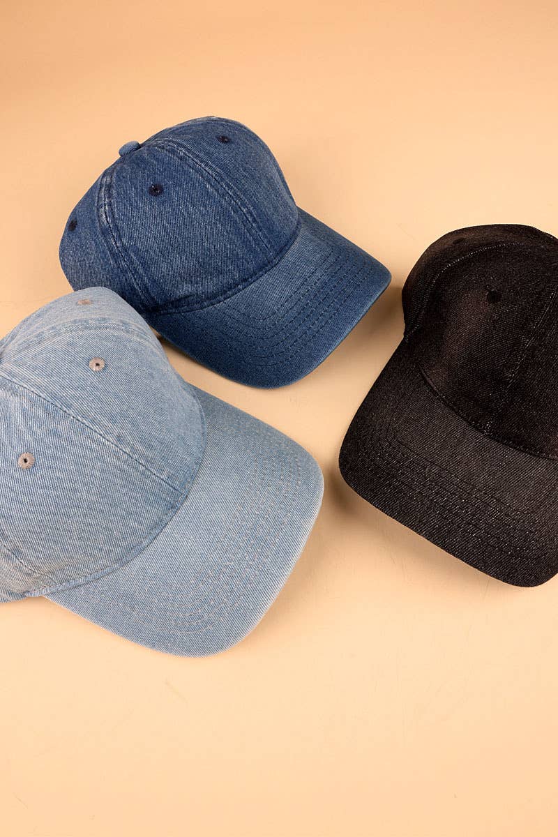 Denim Washed Cap: LIGHT