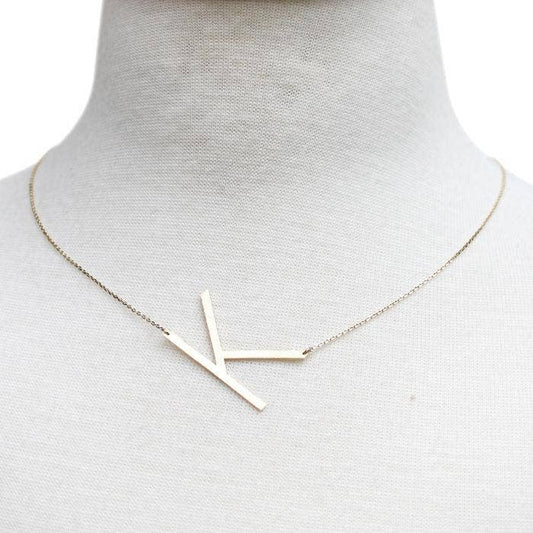 Monogram Collection Initial Necklace: K
