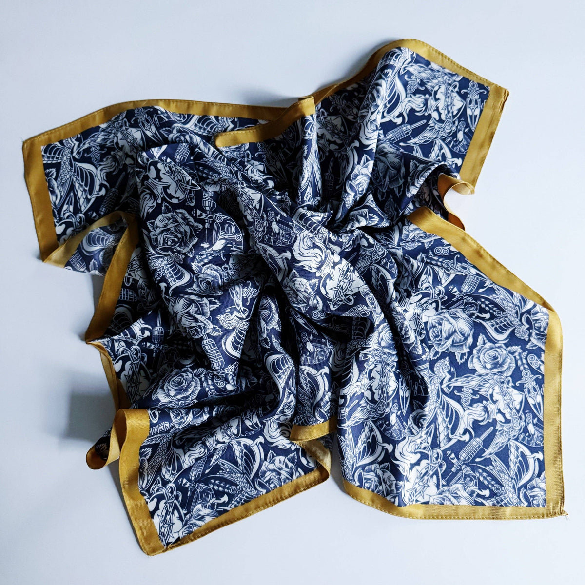 Silky Muse Satin Square Scarf - Paris Atelier