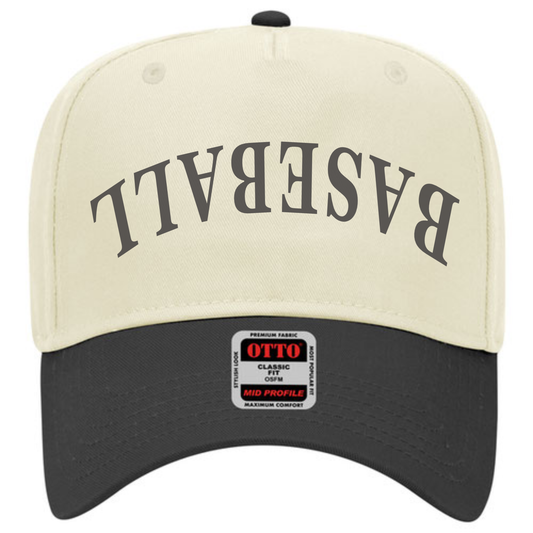 BRUINS Baseball Upside Down Hat: Black