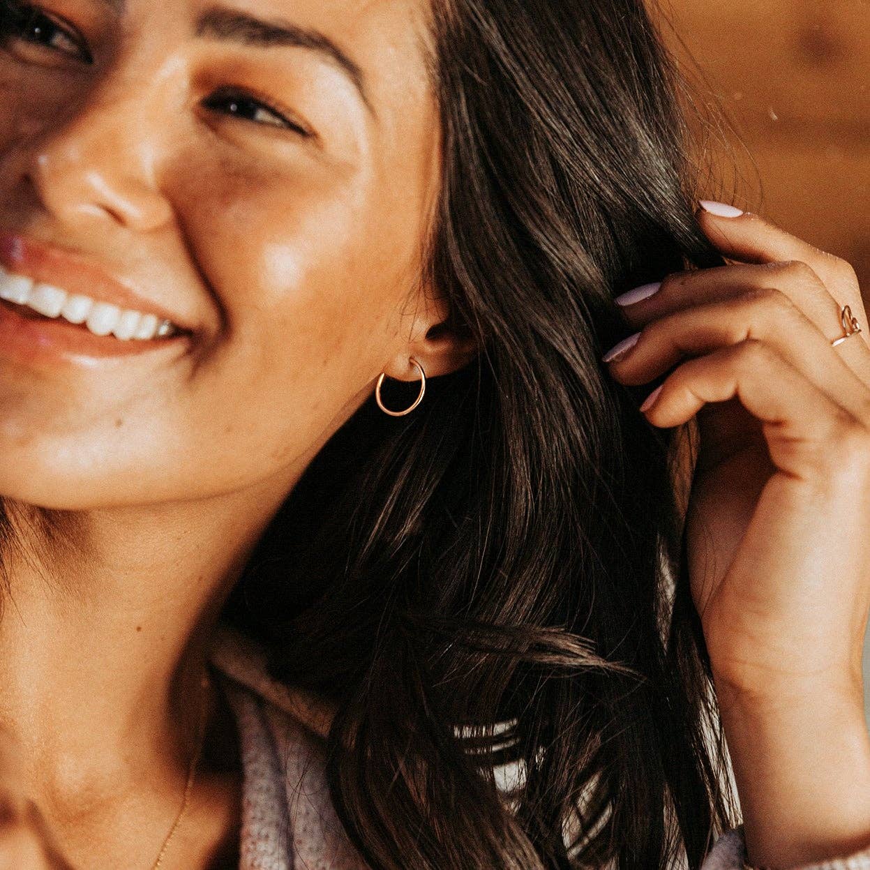 Live In Hoop Earrings: Gold Filled / 16mm