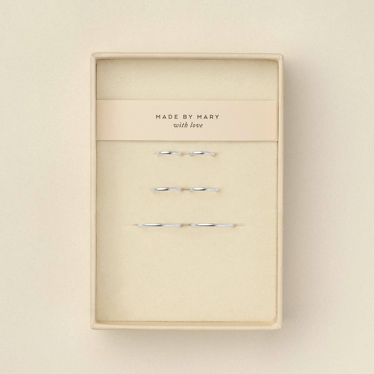 Live In Hoops Trio Set: Silver