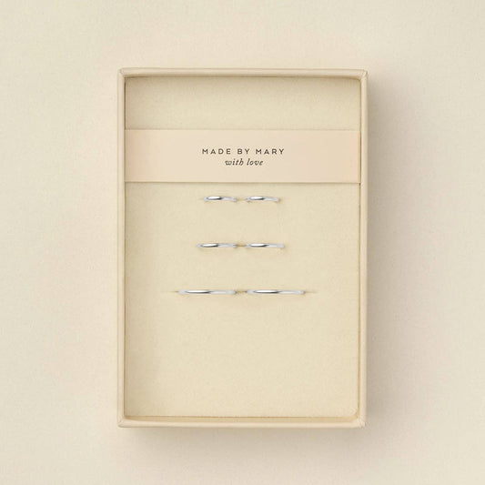 Live In Hoops Trio Set: Silver